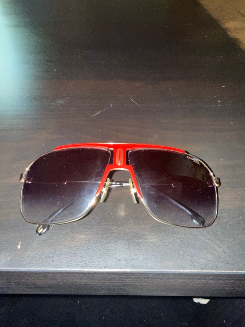 Red Top Bar Aviator Sunglasses
